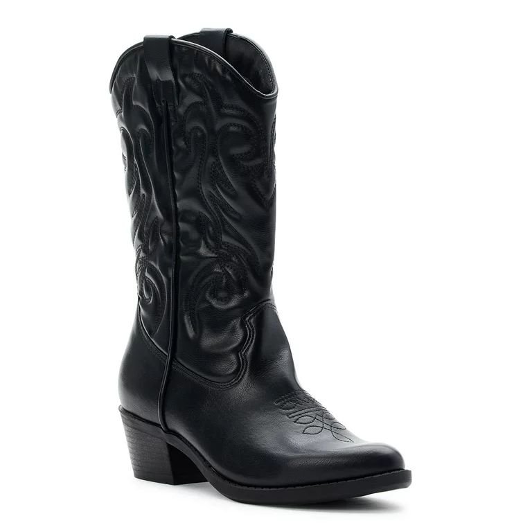 Madden NYC Women's Western Boots with Almond Toe - Walmart.com | Walmart (US)