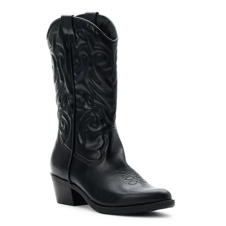 Madden NYC Women's Almond Toe Western Boots - Walmart.com | Walmart (US)