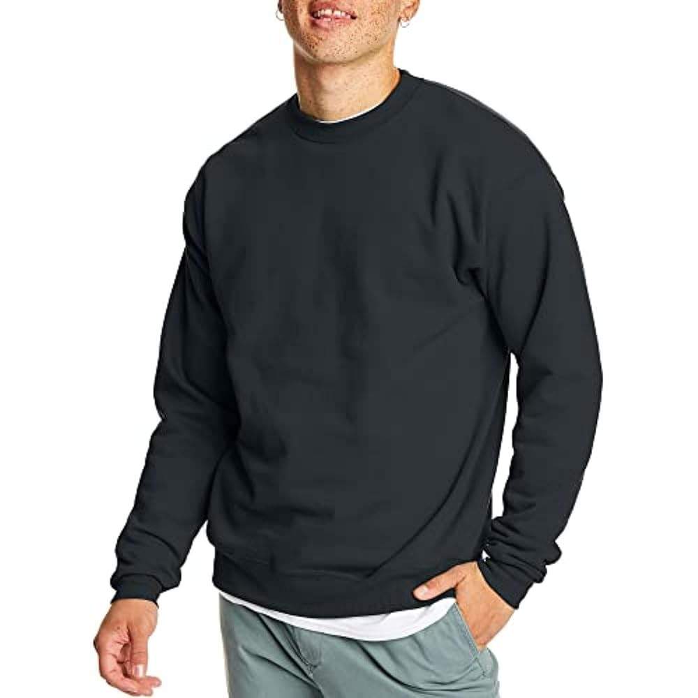 Hanes Men's EcoSmart Fleece, Pullover Crewneck Sweatshirt, 1 or 2 Pack | Amazon (US)