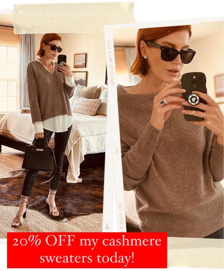 20% OFF MY CASHMERE! 
Use code CASHMERE23 to get 20% off my sweaters.
These are very luxe cashmere, high quality, keepers. 
I wear mine to work, parties, events and travel. Love the brand and it rarely hits a sale rack.


#LTKSeasonal #LTKCyberWeek #LTKworkwear