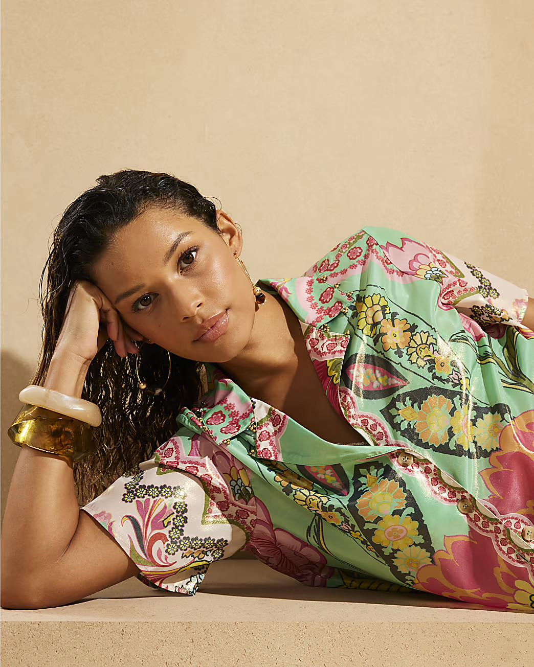 Green Del Maar Floral Resort Shirt | River Island UK & IE