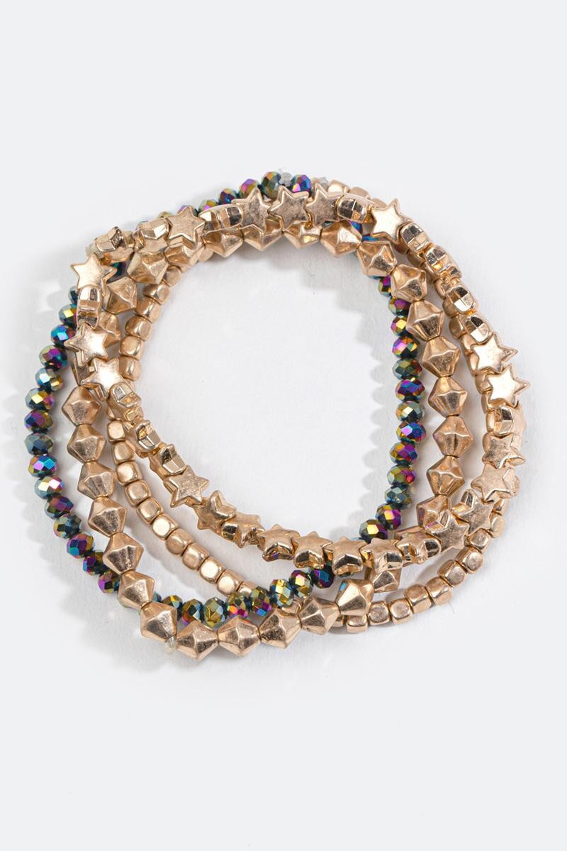 Amara Star Beaded Stretch Bracelet Set | Francesca’s Collections