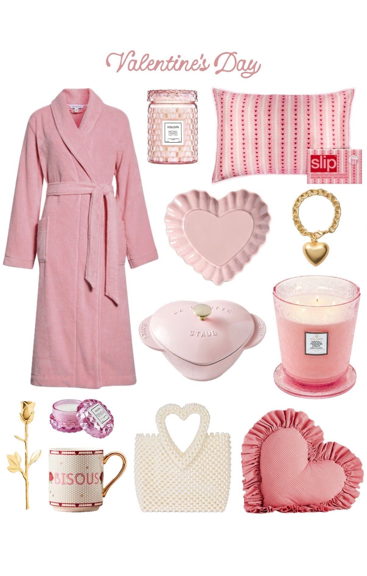 Valentine’s Day finds 💖 valentines gift ideas pink decor candle robe heart Dutch oven 