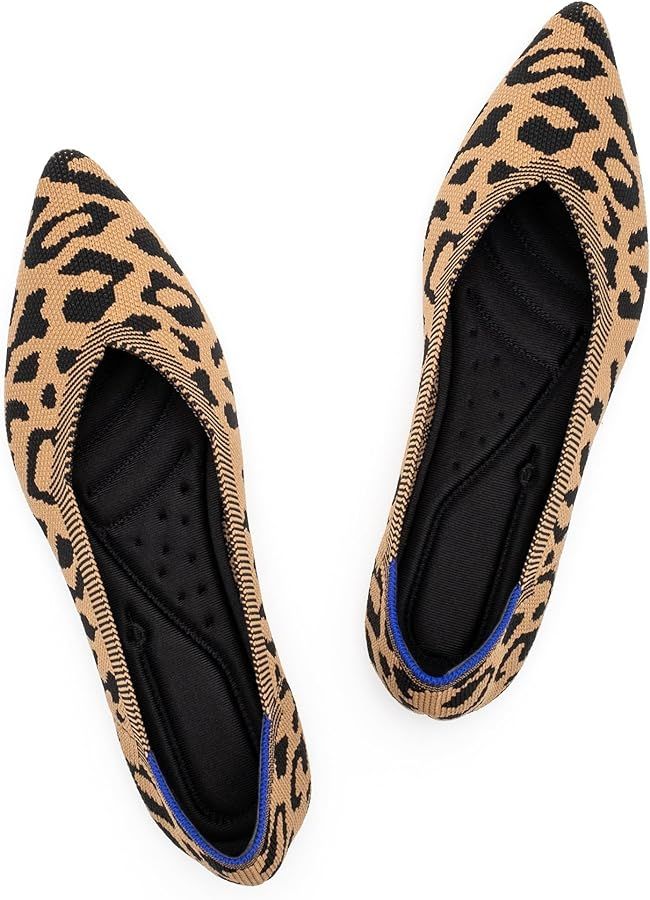 LR Louis Rouse Women's Flat Shoes Knit Dress Shoes Pointed Toe Ballet Shoes Comfort Soft Slip On ... | Amazon (US)