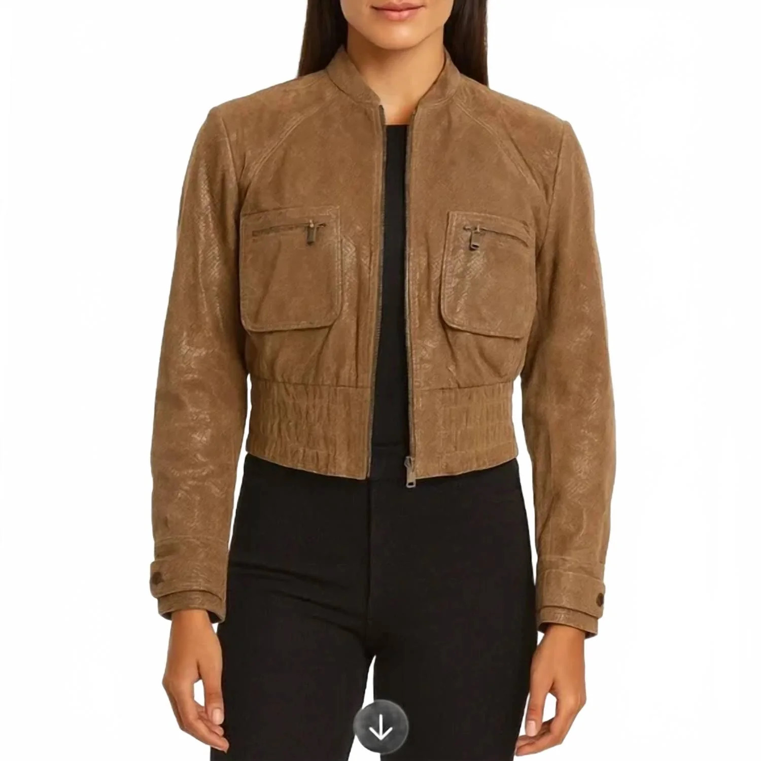 Women's Italian Leather Jacket In Tan | Shop Simon