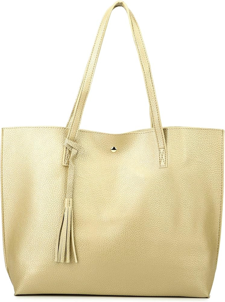 Nodykka Women Tote Bags Top Handle Satchel Handbags PU Faux Leather Tassel Shoulder Purse | Amazon (US)