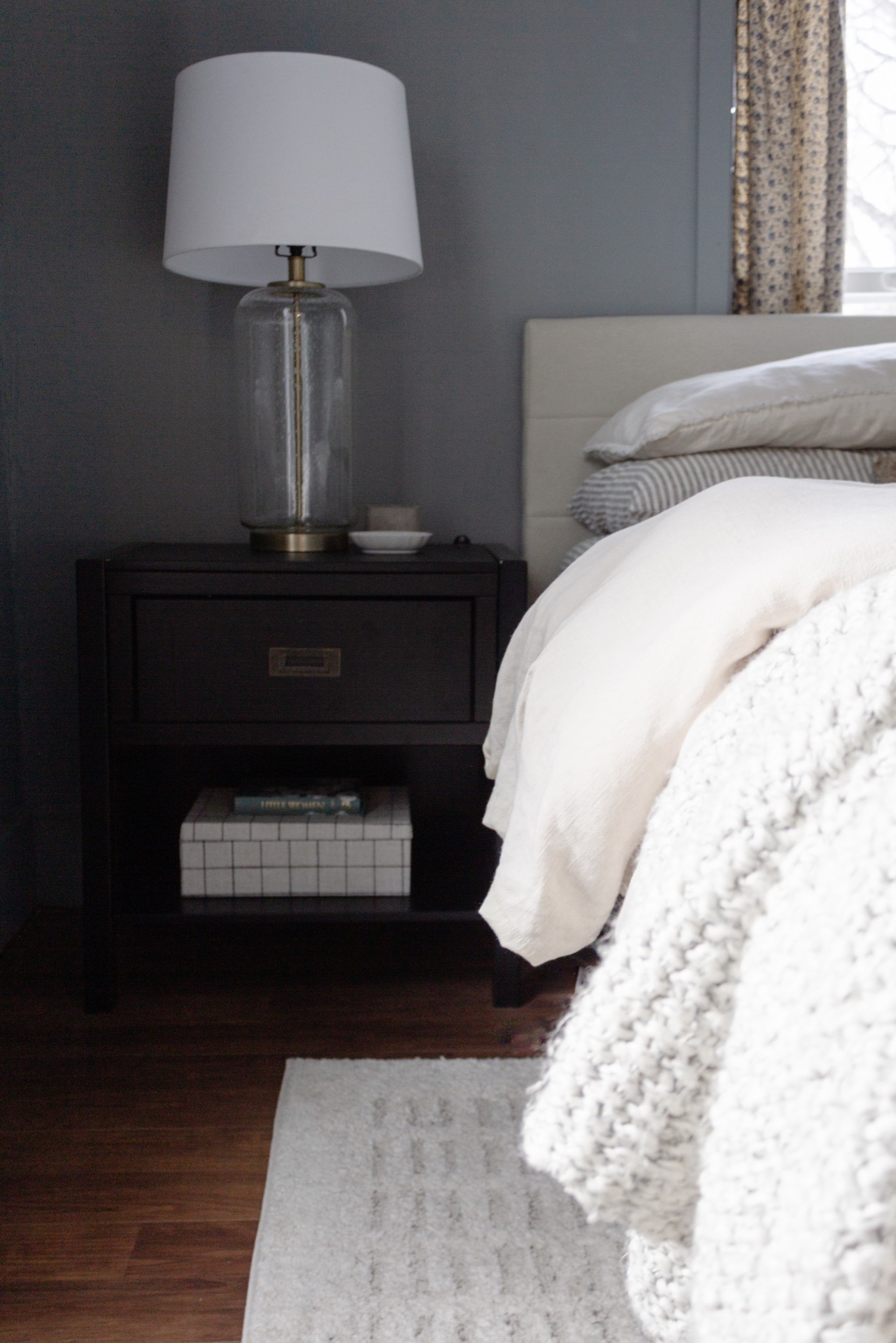 Black nightstand. Primary bedroom styling.  

#LTKHome #LTKSaleAlert