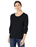 Amazon Essentials Women's Lightweight Cable Crewneck Sweater, Black, XX-Large | Amazon (US)