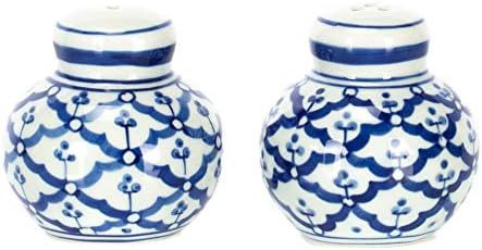 Blue and white salt and pepper shakers￼ | Amazon (US)