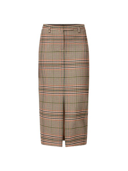 The Trouser Column Midi Skirt in Plaid | Ann Taylor