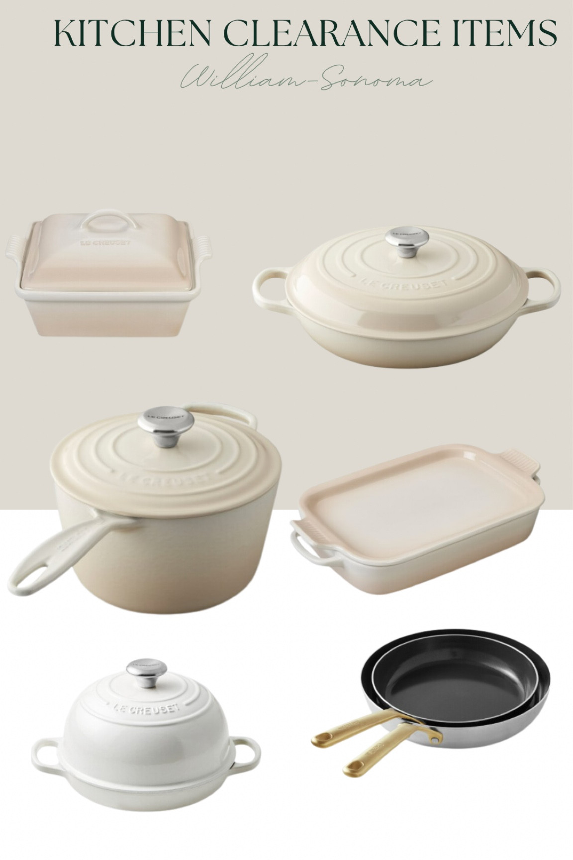 William Sonoma clearance sale is happening right now! Grab these Le Creuset sets at a fraction of what they originally cost.

It’s a great time to buy for Christmas or even for an engaged couple! Safe yourself a little extra money now!

Use code Extra to get an additional 20%

#LTKWedding #LTKHome #LTKFamily