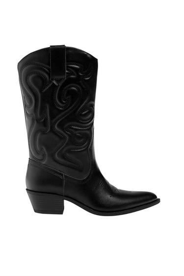 Cowboy boots with topstitching | PULL and BEAR UK
