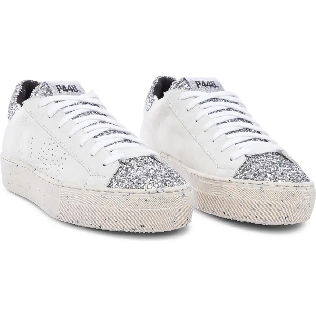 P448 Thea Sneaker in White-Silver at Nordstrom Rack, Size 11.5-12Us / 42Eu | Nordstrom Rack