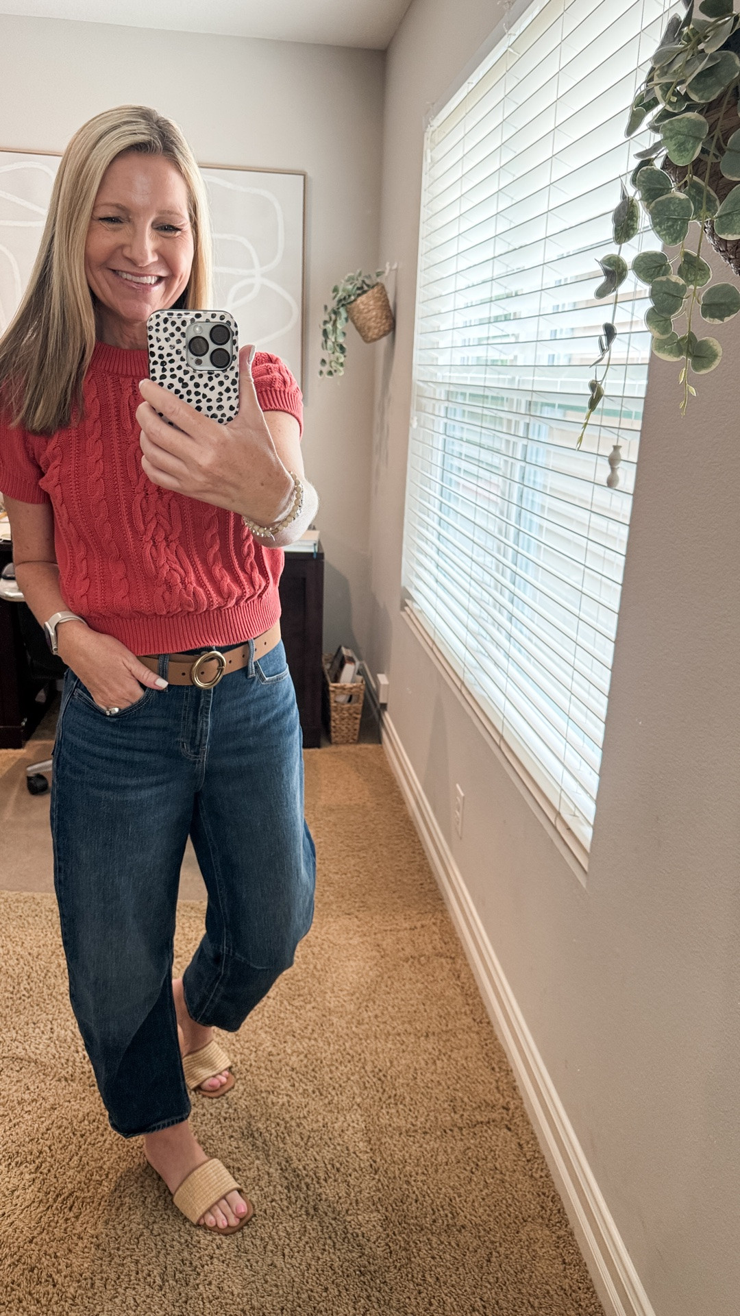 There was a time when I only wore a belt if I needed it. In the last couple years, I’ve realized how much they can quickly elevate a look. 

I recently grabbed a new brown belt from Target and it changed the whole look of this outfit. I prefer silver but this gold buckle design was too pretty to pass up. 

My sweater and barrel jeans are both Old Navy and my favorite sandals are Target. 

Here’s to a short week ahead!

#LTKootd #LTKOver40 #LTKSeasonal