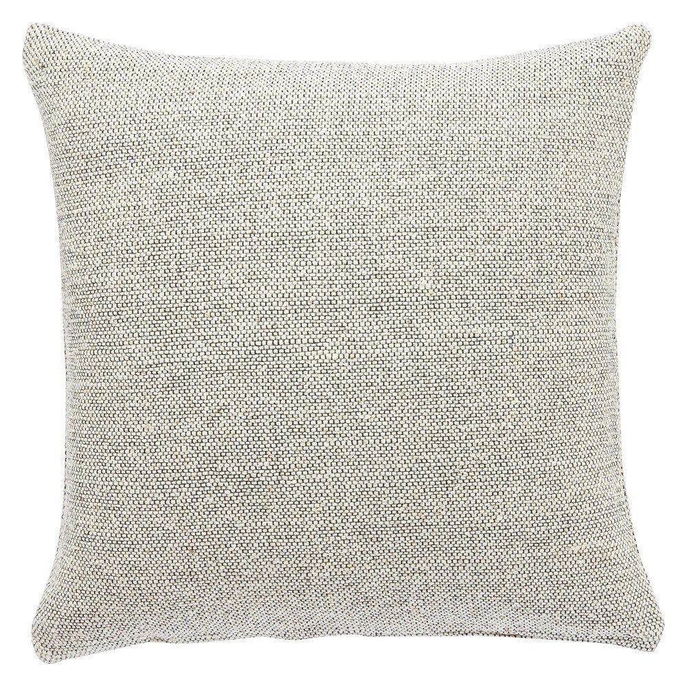 Crispin Solid Gray/ Cream Throw Pillow (As Is Item) (20 Inches X 20 Inches) | Bed Bath & Beyond