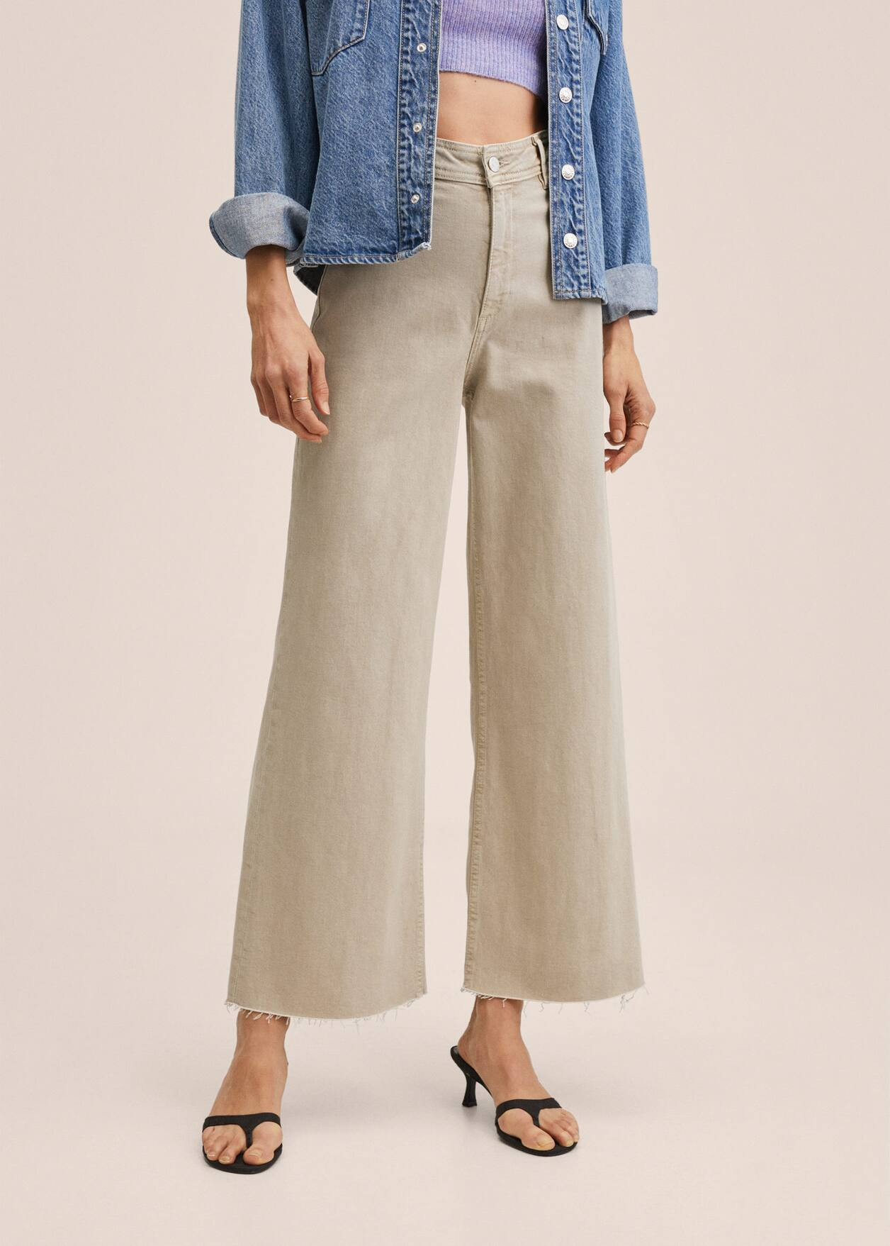 Jeans culotte high waist | MANGO (US)