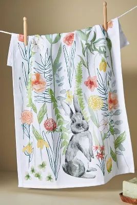 Garden Bunny Dish Towel | Anthropologie (US)