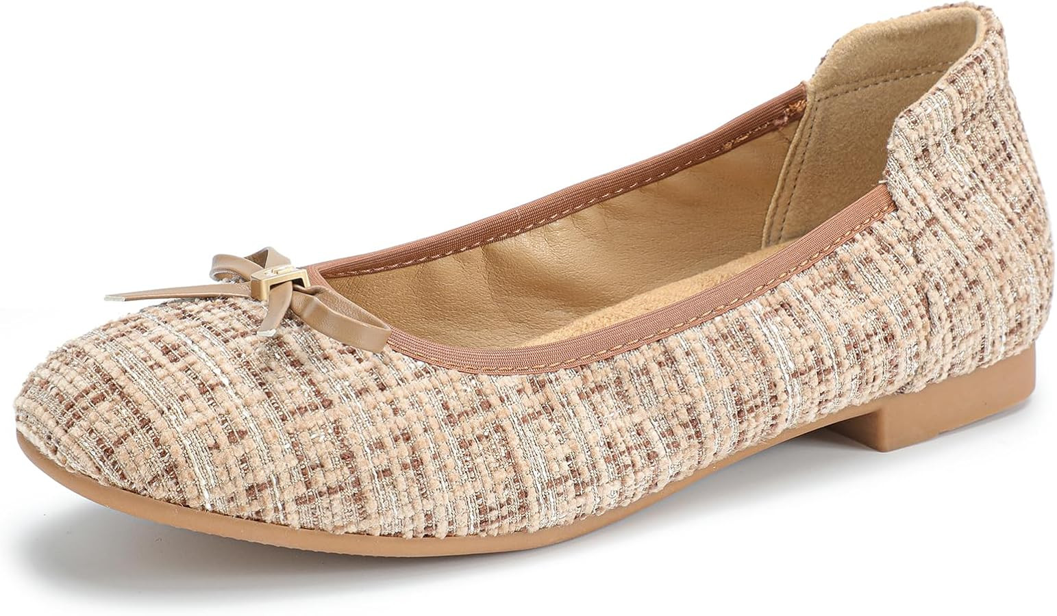 Women's Comfortable Ballet Flats Round Toe Flat Shoes for Women Bow Dressy Flats Shoes with Arch ... | Amazon (US)