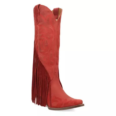 Dingo Women's Walk West Leather Boot, Red, 9.5M | Belk