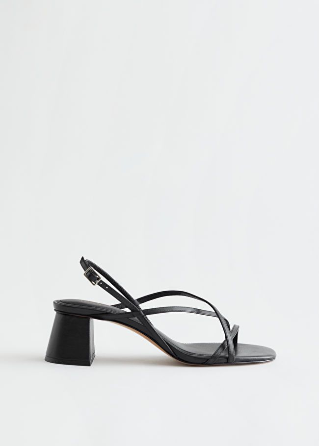 Strappy Block Heel Leather Sandals | & Other Stories US