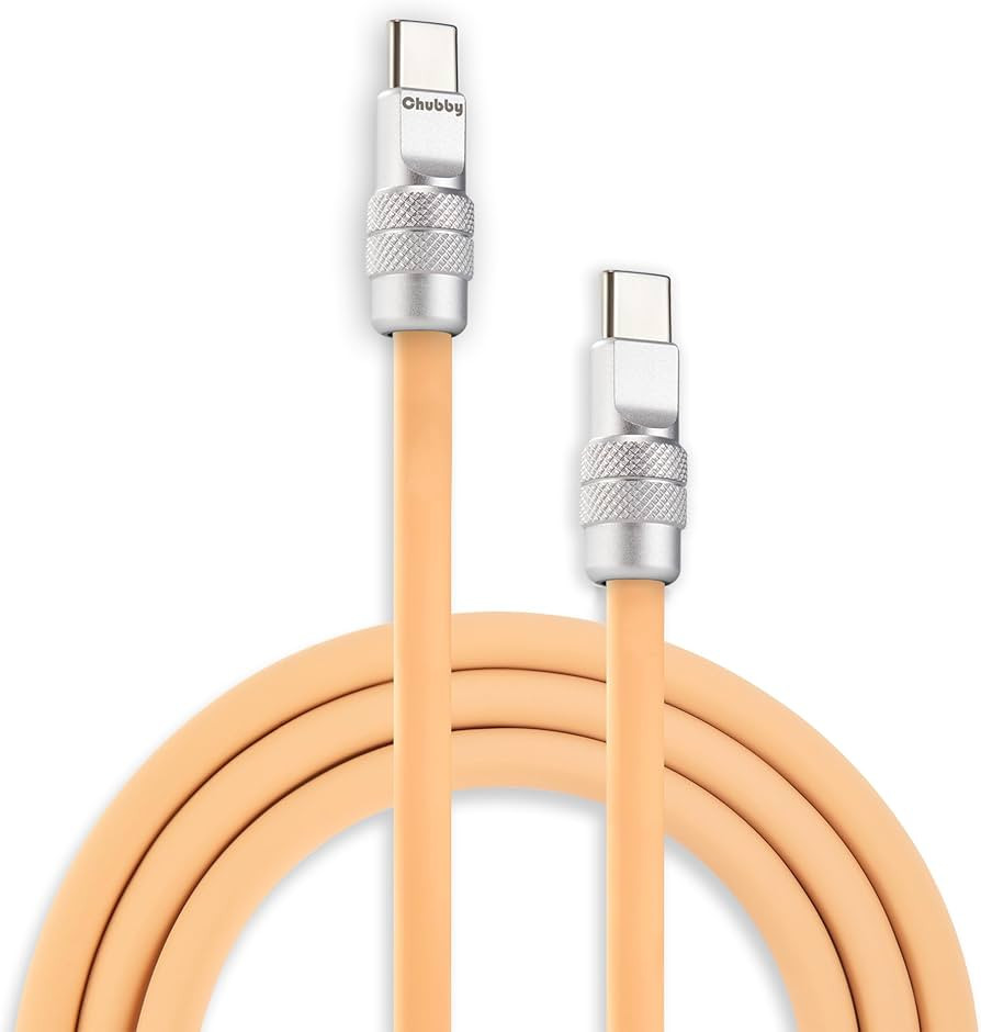chubbycable Chubby 2.0 USB C 240W Fast Charging Cable Silicone Soft Durable USB C Cable Extra Thi... | Amazon (US)