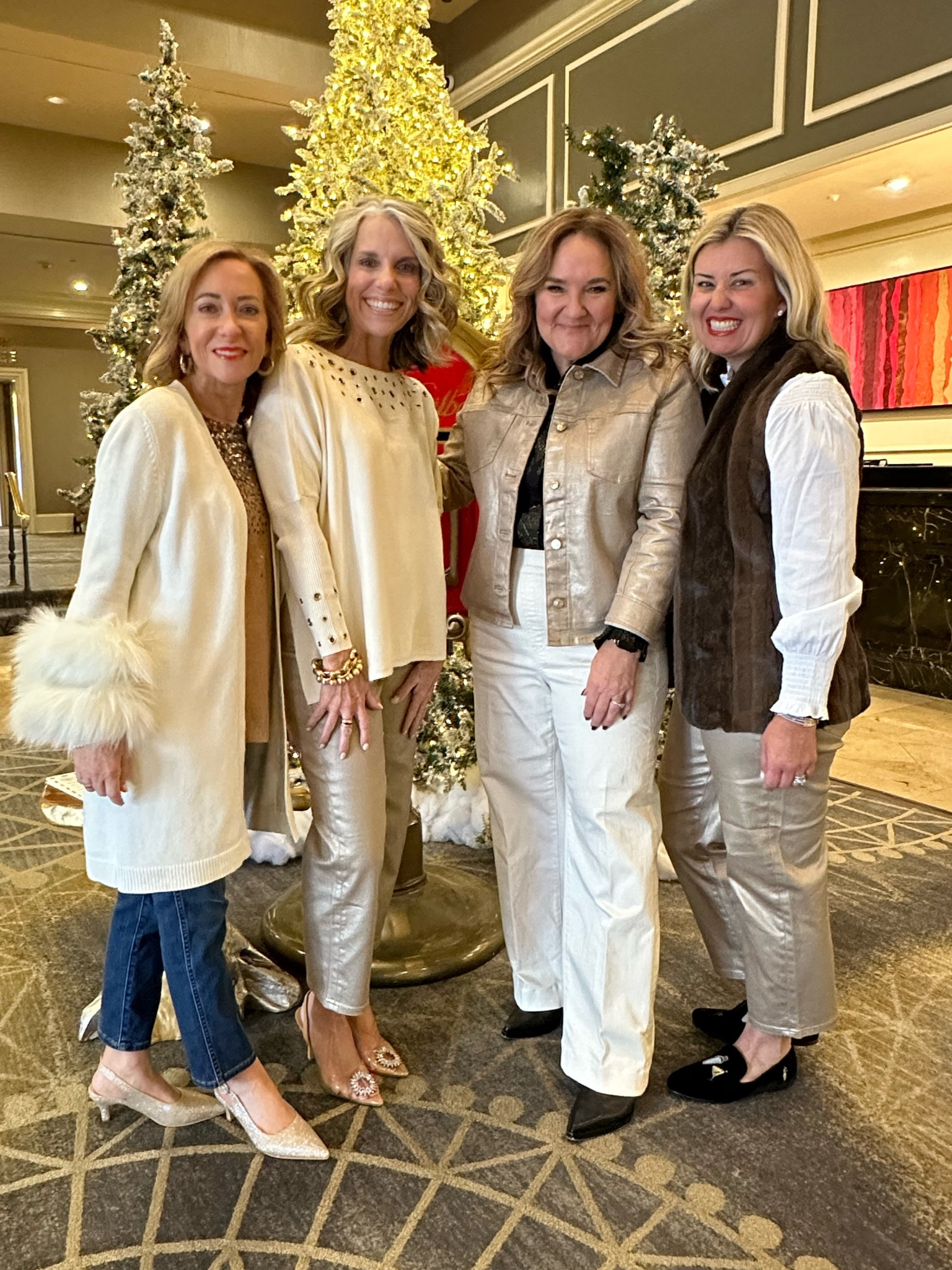 The prettiest neutrals at Chicos. Wear now and all winter long. 

I wear a size 2.0. My friend are smaller but honestly, I hope you see how fab we all look!! No matter our sizes. 

Winter outfits holiday festive gifts for her Christmas party outfits holiday casual  

#LTKover40 #LTKmidsize #LTKHoliday