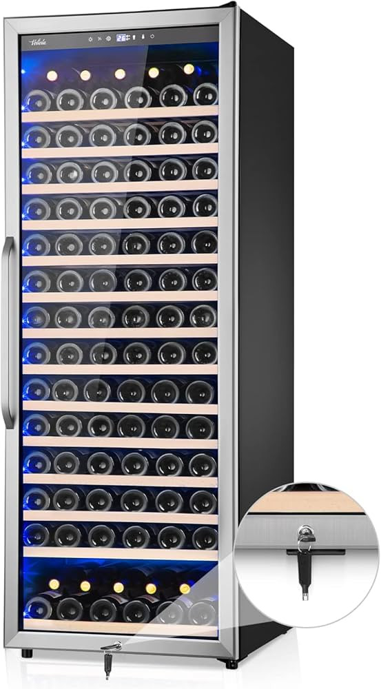 24 Inch Wine Cooler Refrigerator, 179 Bottles Professional Wine Cellars with Powerful Compressor,... | Amazon (US)