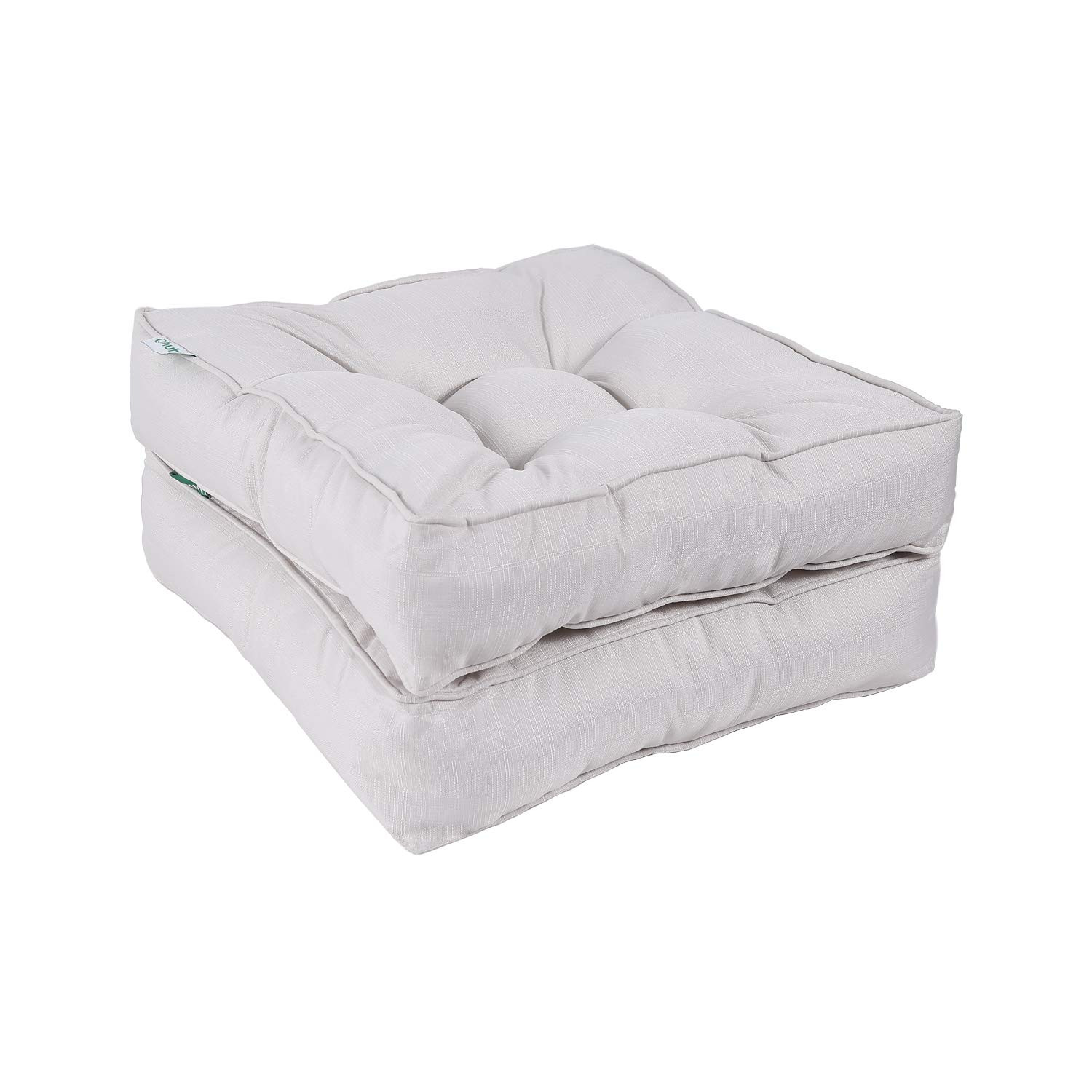 Outdoor Patio Seat Cushions, Ohuhu Extra Thick 19 x 19 x 5 Inch Set of 2 Tufted Square Chair Cushion | Amazon (US)