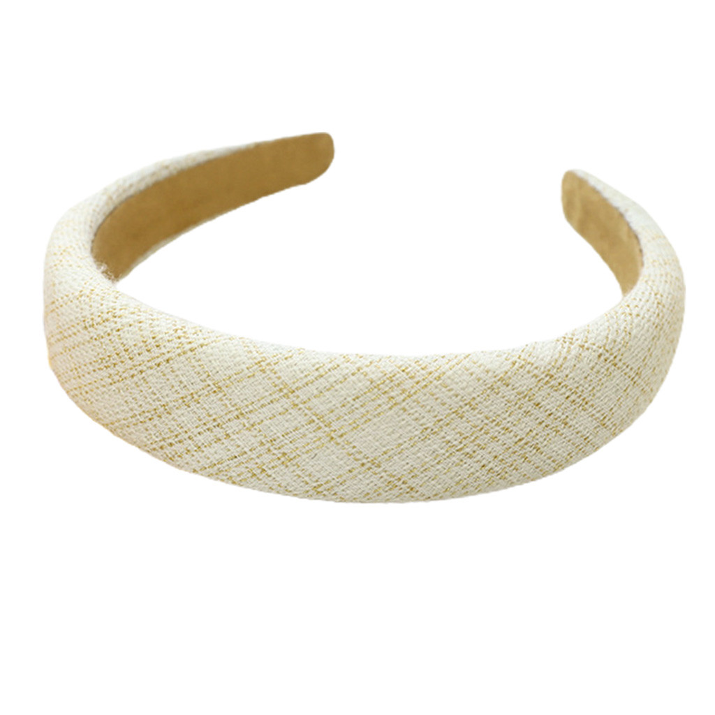 TINYFULL Plaid Headband Knitted Wide Hair Hoop Padded Hairband Elastic Hairband Headwear | Walmart (US)