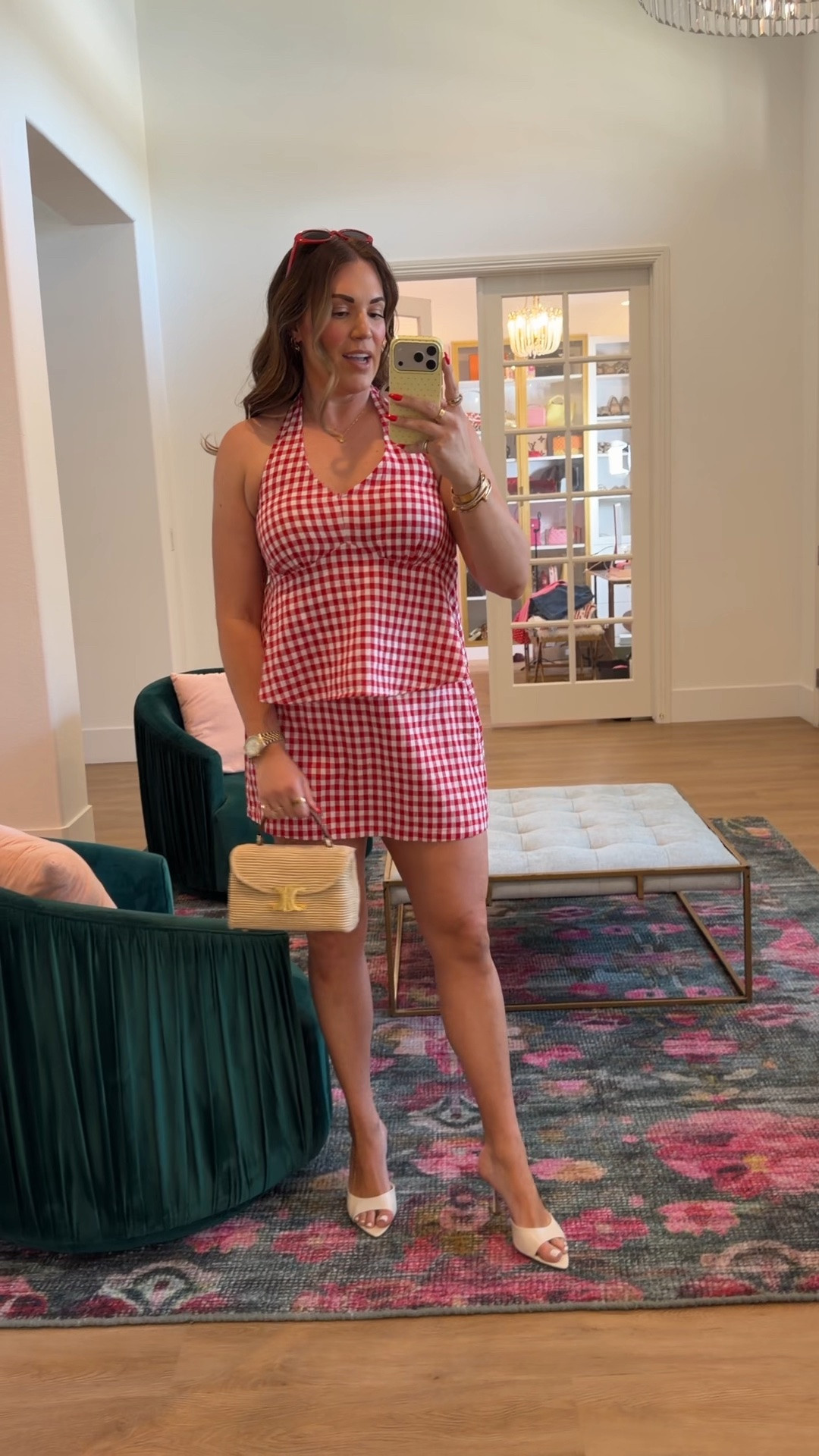 curvy midsize summer look! wearing size large in red gingham top and size medium in red gingham skort. 50% off this weekend!

#LTKSeasonal #LTKSaleAlert #LTKMidsize