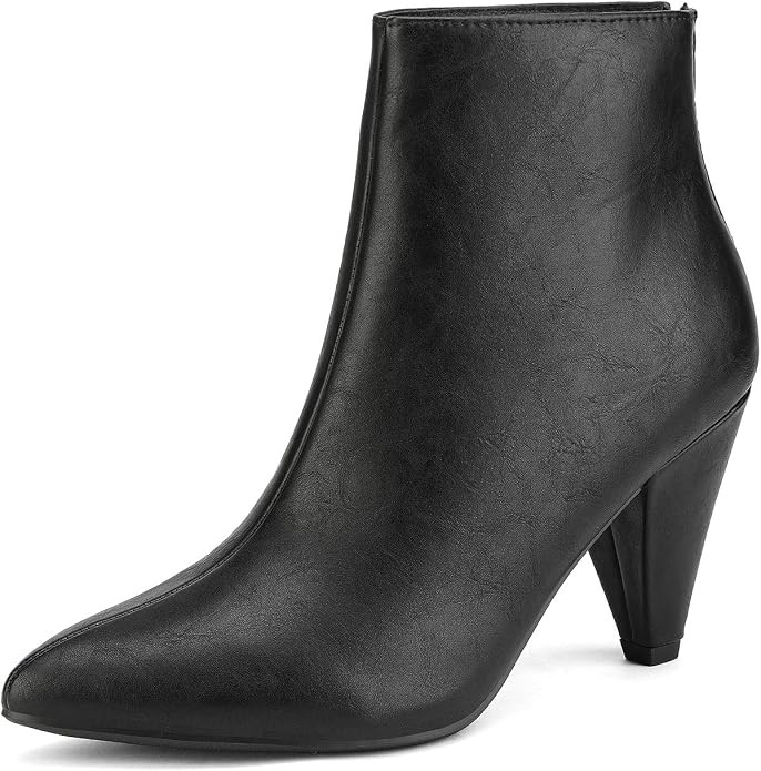 DREAM PAIRS Women's Pointed Toe Ankle Boots High Heel Booties Fashion Zipper Dress Boots | Amazon (US)