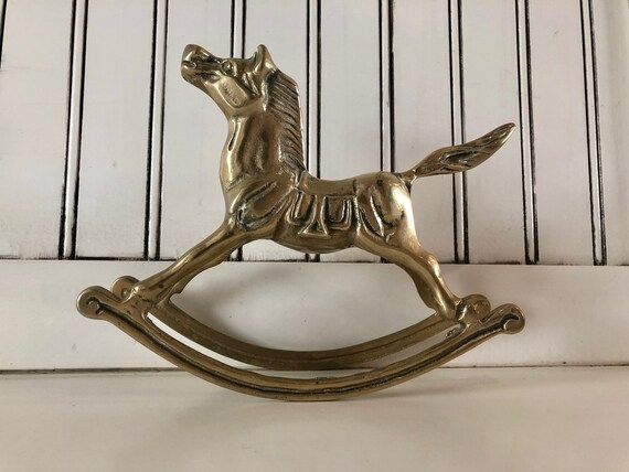 Vintage Brass Rocking Horse - Collectible Brass, Vintage Home Decor | Etsy (US)