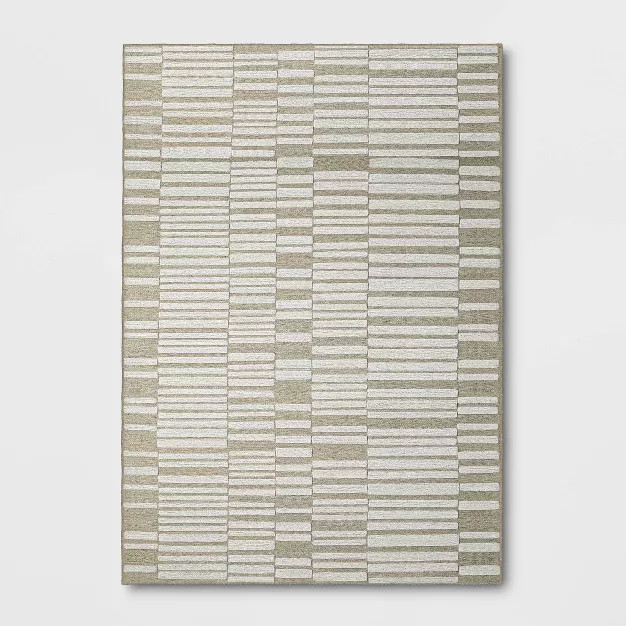 Handloom Tufted Wool Area Rug Heathered Cream - Threshold™ | Target
