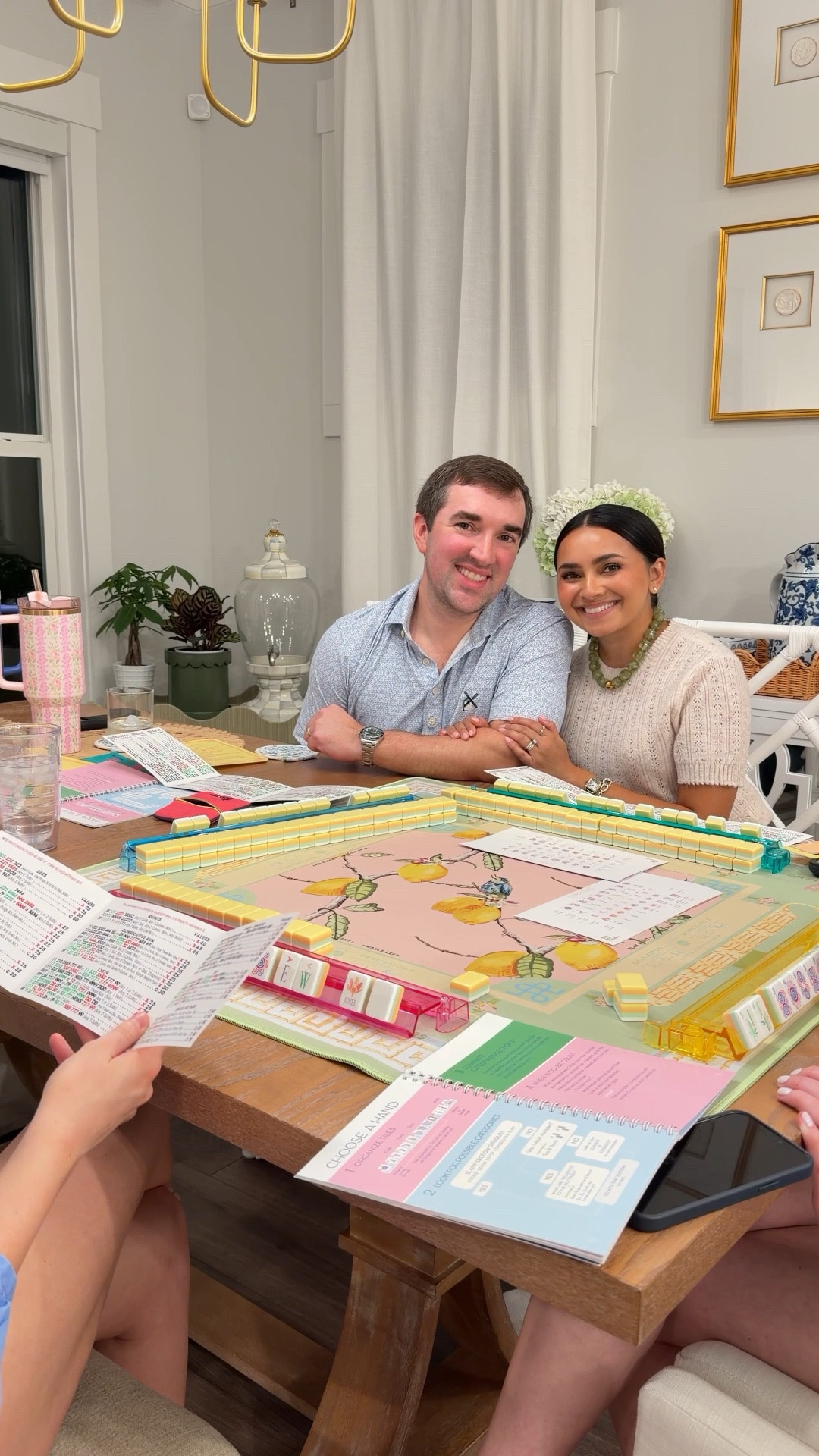 This is your sign to have your friends over for dinner and mahjong! I first had to get my nails done then I went to Two Cumberland which is a boutique here in Charleston to get a baby gift for a friend!
We’re having friends over for a spaghetti dinner, drinks and we're playing slash learning how to play mahjong.
A few of us took a mahjong class last year and tonight we’re teaching another friend how to play!

I love playing but I have a hard time starting the game - there's a lot of steps to get started but luckily David is a pro! If you’re in Charleston and want to learn how to play, we took classes from Mahj on the marsh in Mt pleasant! They do such a great job teaching! I’ve been decorating our house for spring and love the way it’s turned out - so much of our home decor is from Amazon! I also adore these floral pants. I put together the salad and spaghetti. Our friends made drinks which were so yummy. Plus they brought over Ina Garten’s chocolate pie and vanilla ice cream - it was SO good! We ended up chatting so much that we got about 3 or four rounds in and I did win one round! I really want to start hosting mahjong night once a month! 


#LTKHome #LTKdayinmylife #LTKvlog