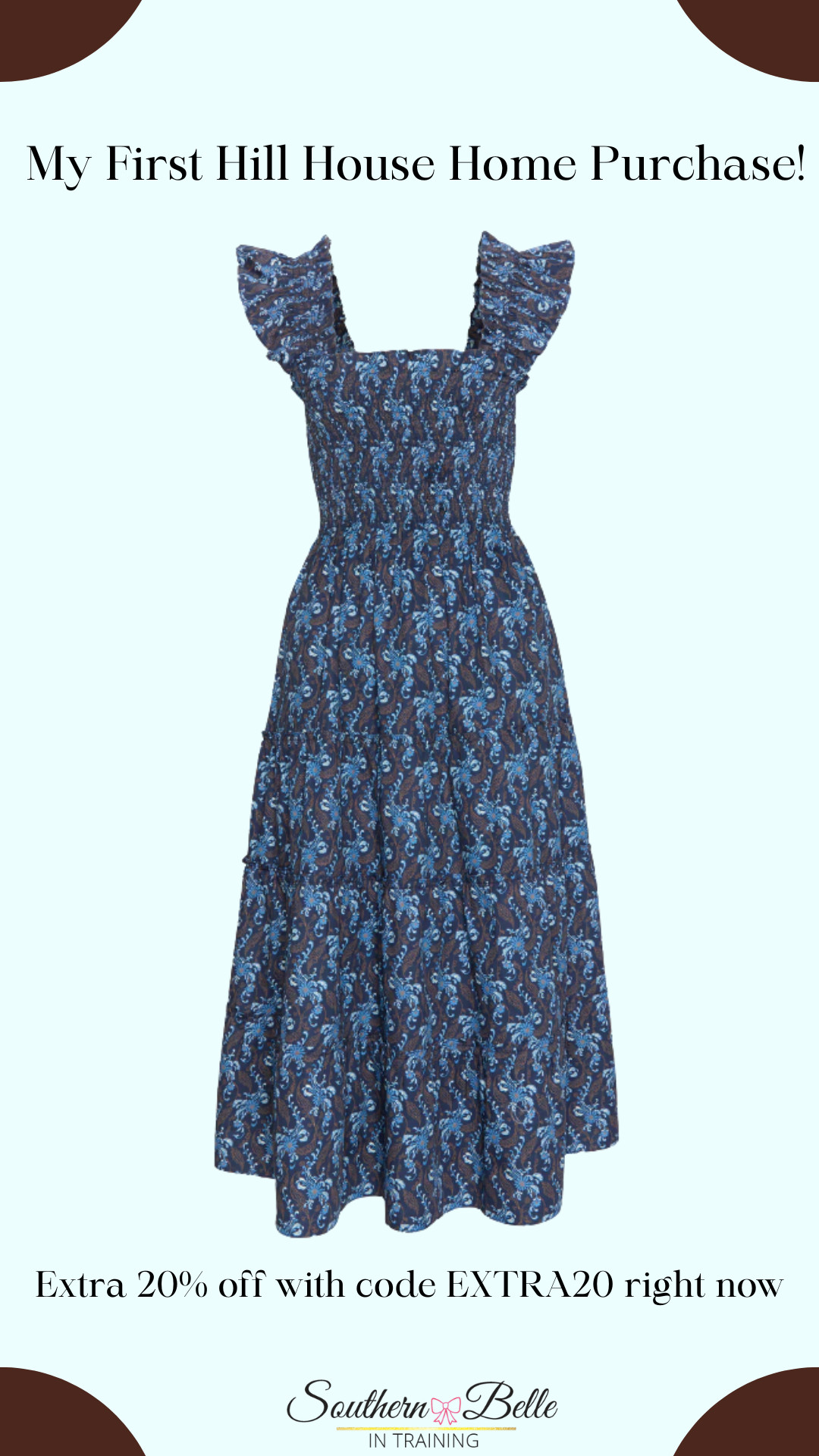 Hill House Nap Dress || Hill House Ellie Dress || Brown and Blue Dress ||  

 #LTKSaleAlert