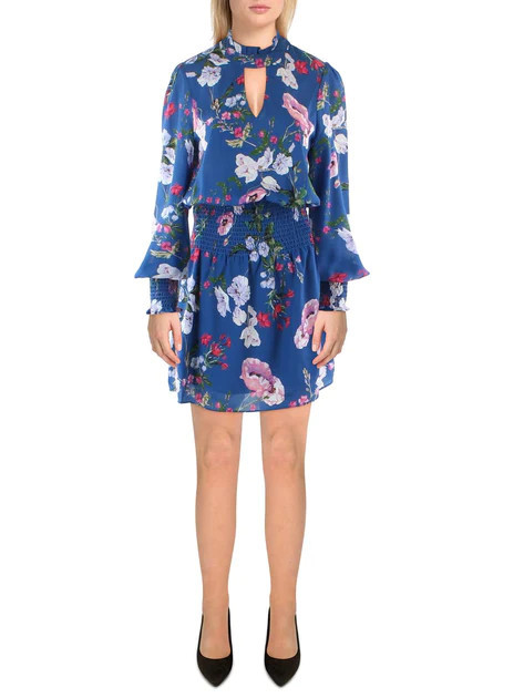Womens Floral Print Short Fit & Flare Dress | Shop Simon