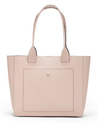 Leather Large East-West Tote | Banana Republic (US)