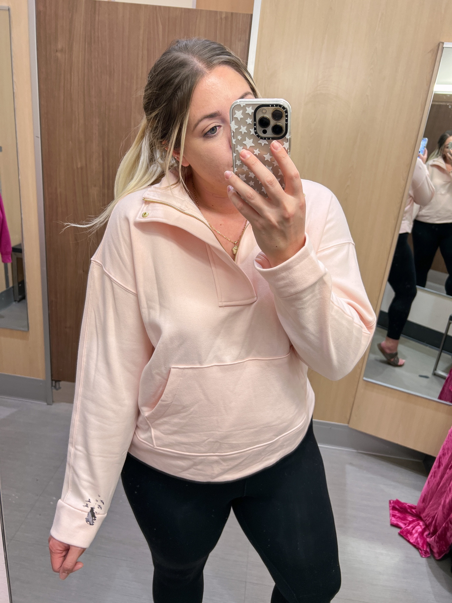 Blush pink pullover with gold zipper 40% off for Target Deal Days

#LTKsalealert #LTKunder50