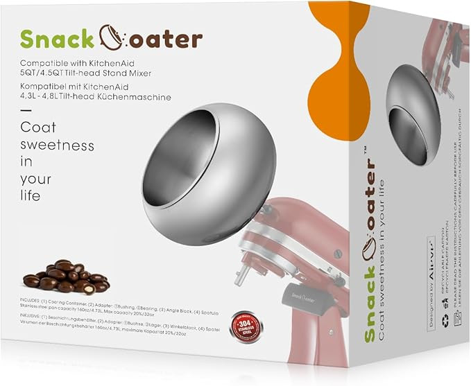 Aieve Snack Coater Compatible with KitchenAid Tilt-Head Stand Mixer for Making Chocolate Covered ... | Amazon (US)