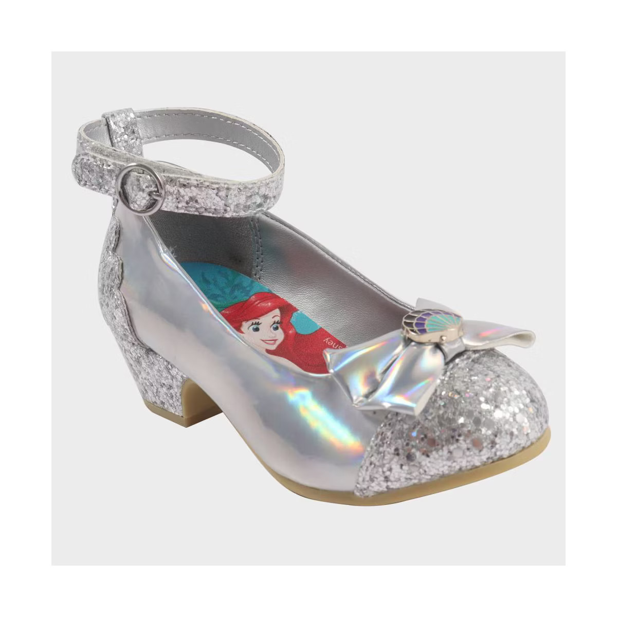 Toddler Girls' Disney Princess Ballet Flats - Silver | Target