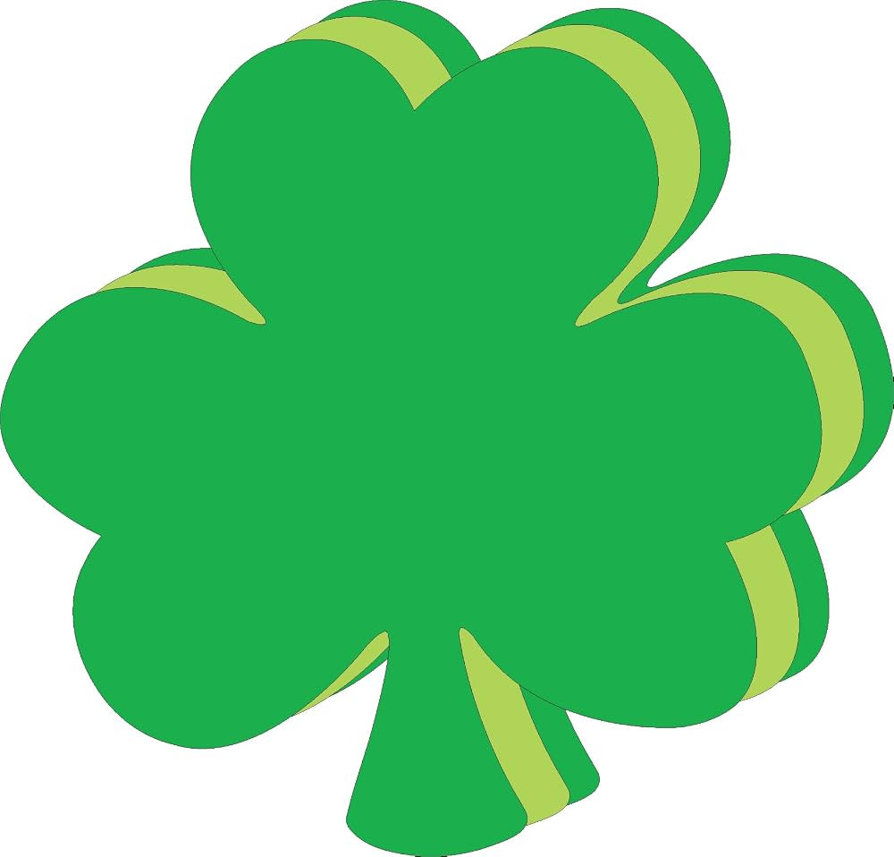 SHAPES ETC. 31 Pcs Green Assorted Shamrock Large Creative Cut-Outs 5.5in Construction Paper St. P... | Amazon (US)