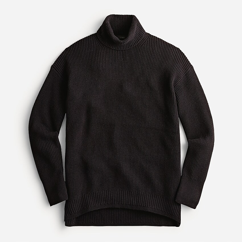Ribbed cotton-cashmere relaxed turtleneck sweater | J. Crew US
