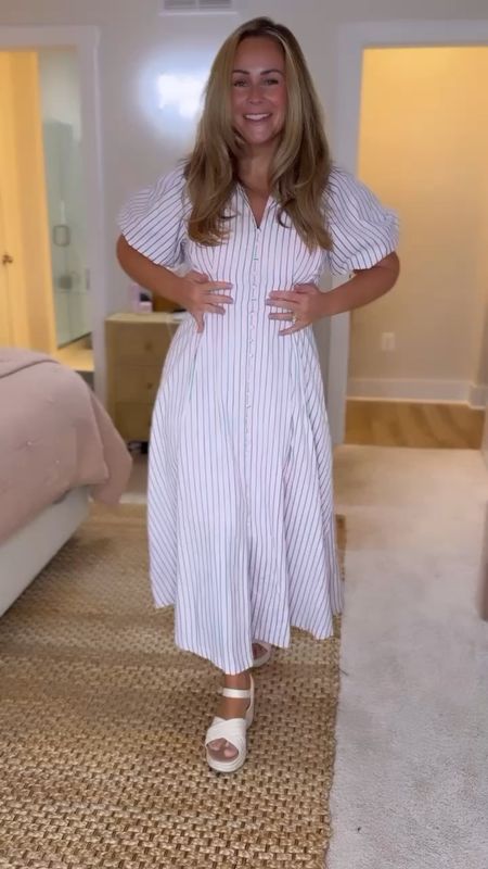 Finding a dress that fits you like a glove is a total game changer! This one from Anthropologie is a must-have 👗

I am wearing a Medium in this English Factory Puff-Sleeve Shirt Dress. Buttons are fully functioning so it’s nursing friendly! I paired it with wedge heels that are SO comfortable. 

#dressseason #anthropologie

#LTKbump #LTKSeasonal #LTKstyletip