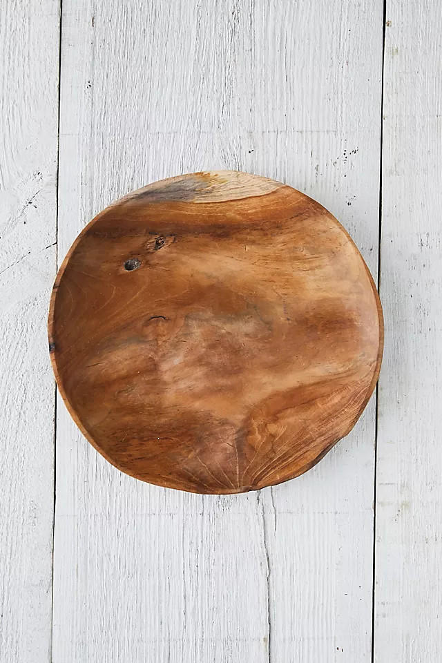Teak Root Dinner Plate | Anthropologie (US)