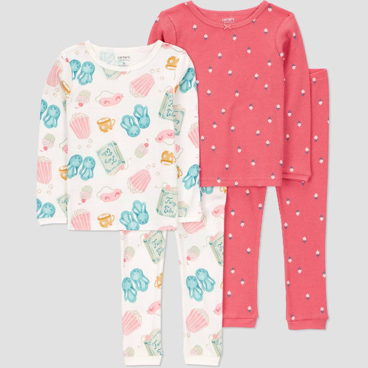 Carter's Just One You® Toddler Girls' 4pc Cotton Long Sleeve Pajama Set | Target