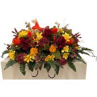 Autumn Mix Cemetery Saddle - Fall Flowers Decoration -Cemetery Saddle | Etsy (US)