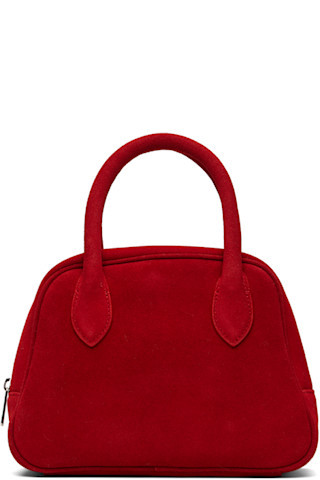 Red Suede Boston Bag | SSENSE