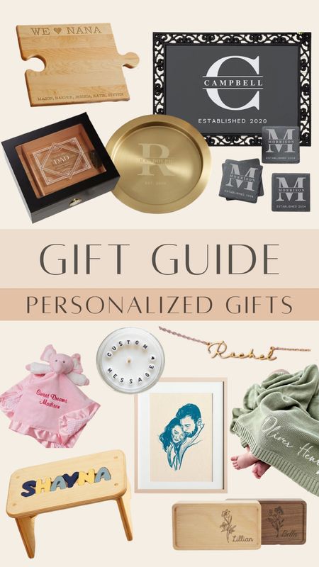 Personalized Gift Ideas

Monogrammed gifts
Embroidered gifts
Gifts for family 

#LTKHoliday #LTKGiftGuide #LTKfindsunder100