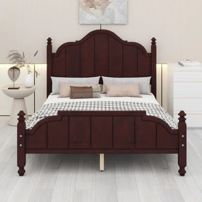 Vintage Bed Frame With Slats Support And Headboard | Wayfair North America