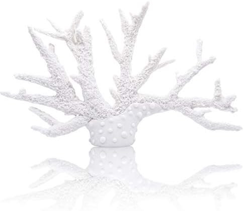 ALIWINER White Coral Statue Resin Coral Tabletop Decoration for Beach Theme Party Shop Window Dis... | Amazon (US)